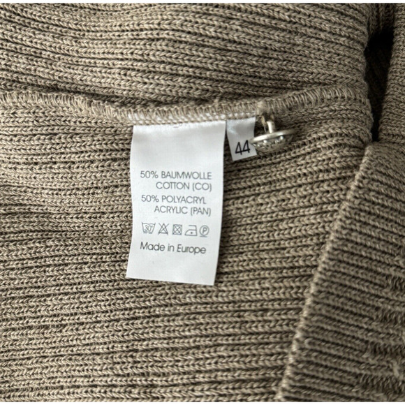 Huber Mode & Tracht Sweater Womens Large Brown Button Front Cardigan Minimalist - Picture 8 of 8